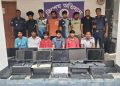 নওগাঁয় অনলাইন জুয়ার দুই আস্তানায় অভিযান: ১৫ জুয়ারী গ্রেফতার, লাখ টাকা ও বিপুল সরঞ্জাম জব্দ